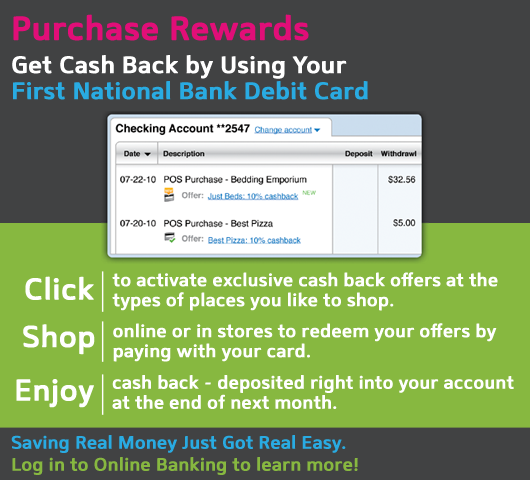 First National Bank  Personal  Banking  Online Banking  Purchase 